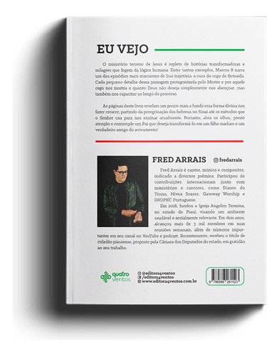 Eu vejo: Aprendendo a enxergar com a perspectiva celestial, de Arrais, Fred. Editorial Editora Quatro Ventos Ltda, capa mole em português, 2020