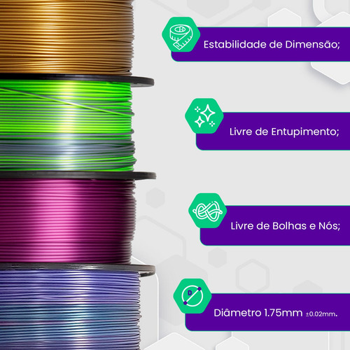 Filamento Petg Amarelo Premium 1kg 1.75mm Voolt3d