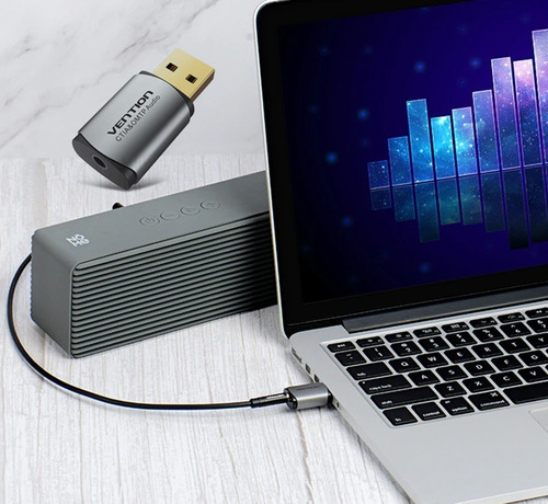 Microfono + Audio Usb 2.0 Adaptador Trrs 3.5mm Portable Otg