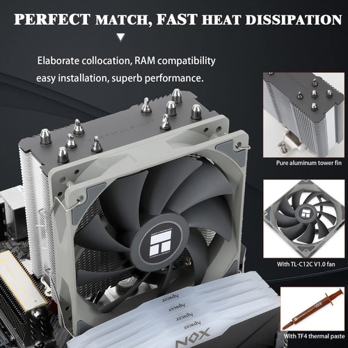 Disipador De Aire Thermalright Cooler Intel 1700 Amd Am4 Am5