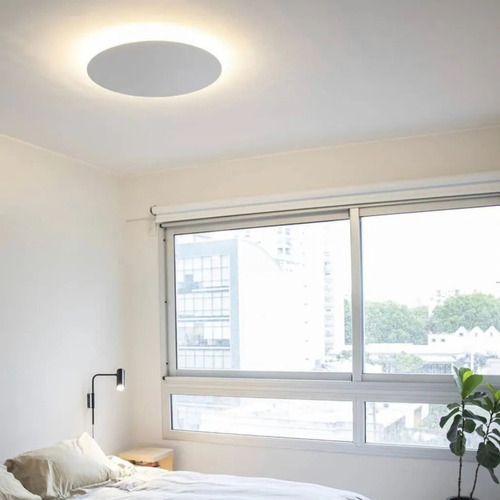 Plafon Aplique Eclipse Imdi Blanco 60cm Led Calido 