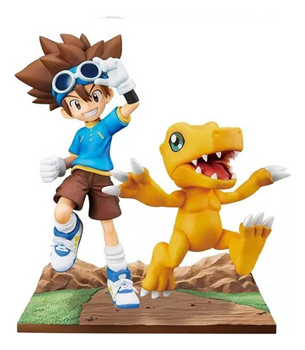 Figura Digimon Taichi Y Agumon 17cms 