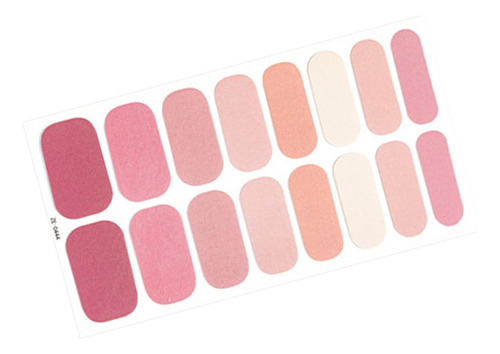 16 Adhesivos Para Uñas, Tiras De Uñas De Gel, Estilo F