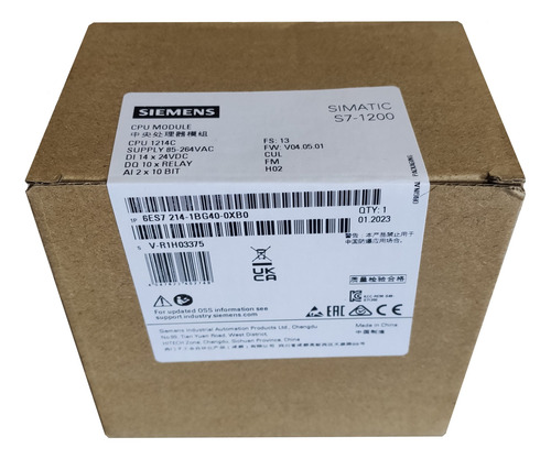 Simatic S7-1200, Cpu 1214c, Cpu Compacto, Ac/dc/rly