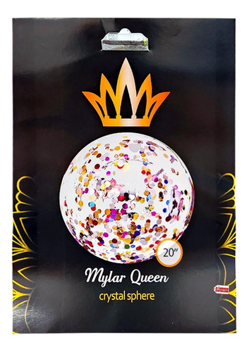 Globo Burbuja 20 Pulgadas Cristal Confetti Multicolor - Cc