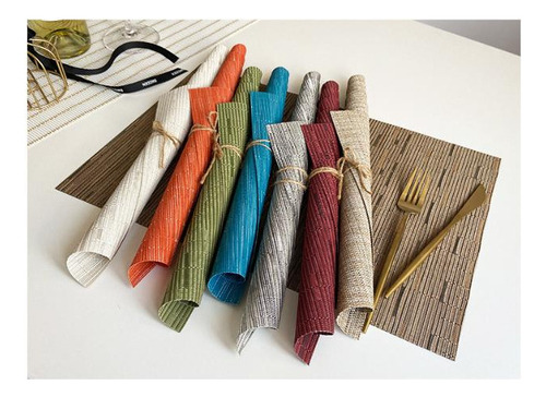6 Manteles Individuales De Pvc Mesa Comedor Y 1 Camino Mesa