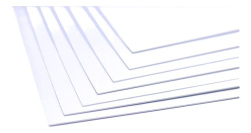 Placa Alto Impacto Plastico 2x1 Mts, 1mm. Blanco Brillante