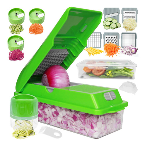 Picador De Verduras 11 En 1 Para Cocina, Mandolina, Cortador