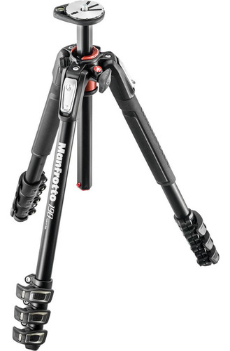 Tripé Manfrotto Mt190xpro4 De Alumínio De 4 Seções, Preto