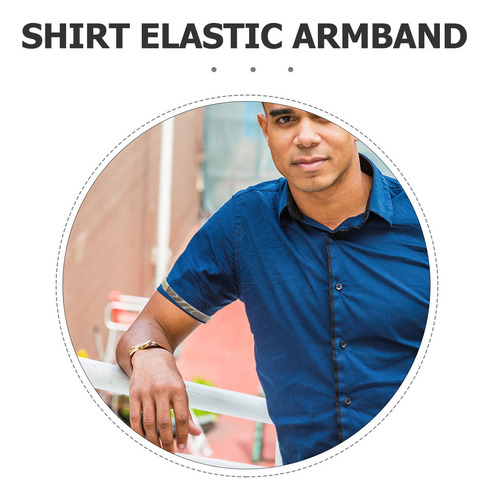 Para 2 Brazaletes Elásticos De Metal Para Mangas De Camisa