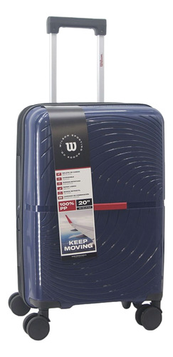 Valija Wilson Carry On Rigida Para Cabina Chica De Viaje Maleta Equipaje De 20 Pulgadas Ruedas Giratorias Con Candado Tsa Color Azul