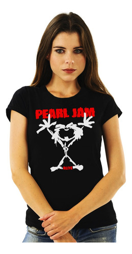 Polera Mujer Pearl Jam Alive Rock Impresión Directa