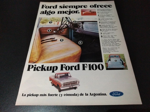 (pa438) Publicidad Pickup Ford F-100 * 1973 (Usado)