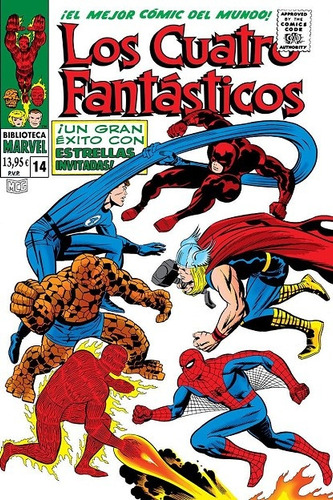 Biblioteca Marvel - Los 4 Fantásticos # 14 De 1967 A 1968, De Stan Lee. Editorial Panini Comics, Edición 1 En Español