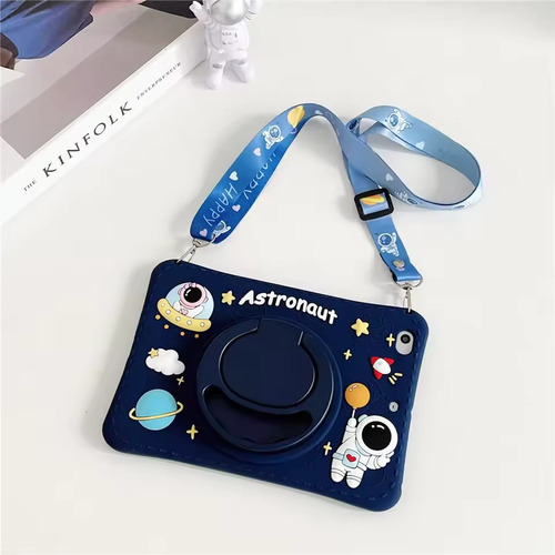 Funda Para Lenovo Xiaoxin Pad Plus Correa Silicon Spaceman Color Azul
