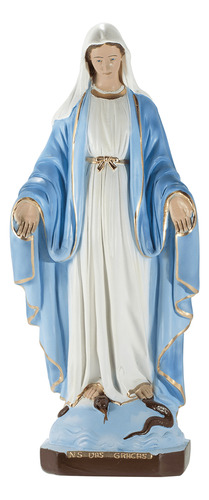 Imagem Nossa Sra. Das Graças 33cm Gesso Escultura Católica