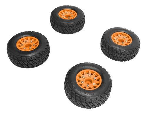 Neumáticos Naranjas 1/10 Para Camiones De Recorrido Corto, 4