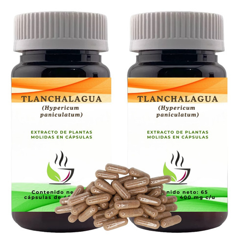 2 Té De Hierba Tlanchalagua Frasco Con 65 Piezas Herb Ch
