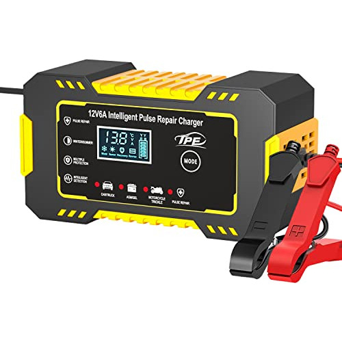 Cargador De Batería 6 Amp 12v Y 24v Automático Coche,...