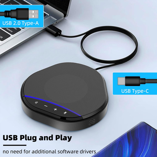 Conference Speaker And Microphone, Usb Speakerphone Bui...