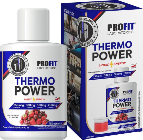 Thermo Power - Termogênico Líquido - Pote 480ml - Profit Labs Sabor Red Berries