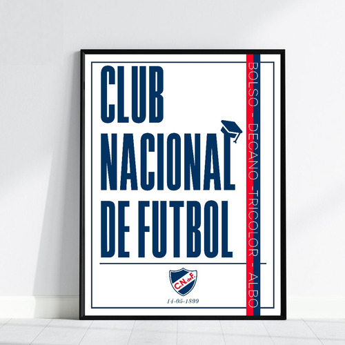 Cuadro Vidrio Futbol Nacional Uruguay 43x33 Ideal Regalo 01