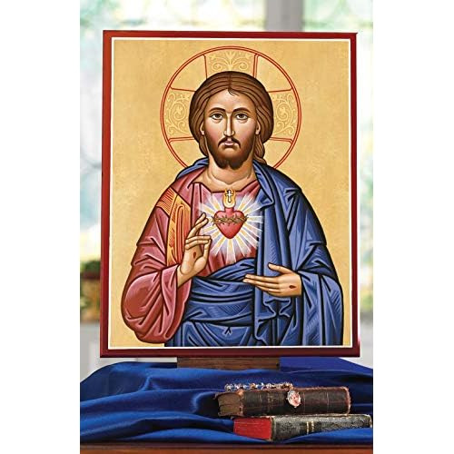 Placa Montada Del Sagrado Corazón De Jesús, Reproducc...
