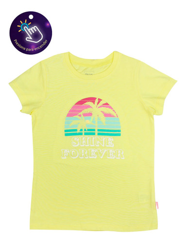 Polera Powerlight Amarillo Kids Niña Ficcus