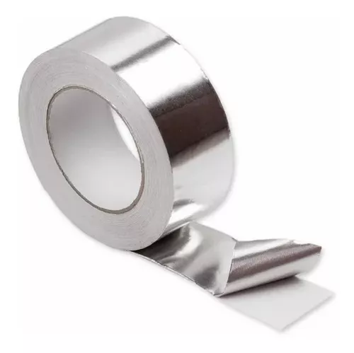 Cinta de aluminio 1 rollo de cinta de papel de aluminio Cinta plateada AC  para cinta de costura de coche, cinta de reparación de cinta de fibra de