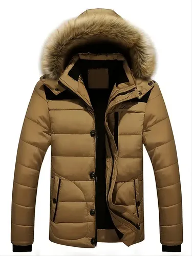 Chamarra Casual Tipo Parka Generra 128407 Color Marrón Para Hombre