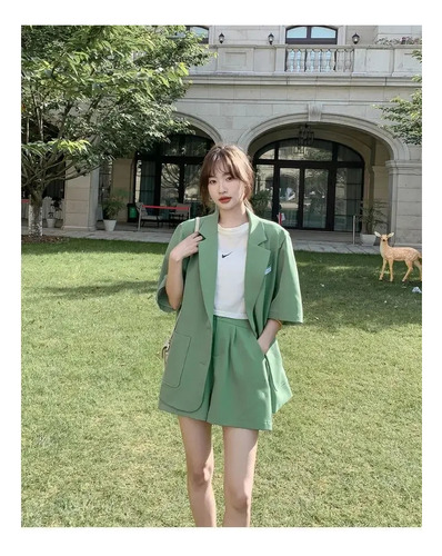 Traje Casual Para Mujer, Conjunto De Chaqueta Y Pantalones C