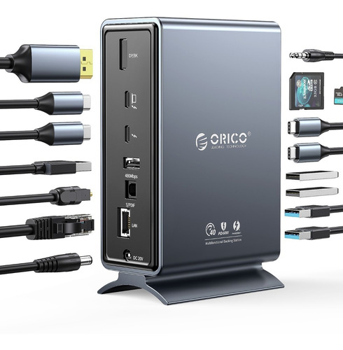 15 En 1 Thunderbolt 3 Usb-c Dock 40 Gbps Orico