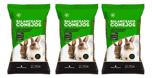 Nutrición Especial Nelsoni Ranch Conejo 3 Packs