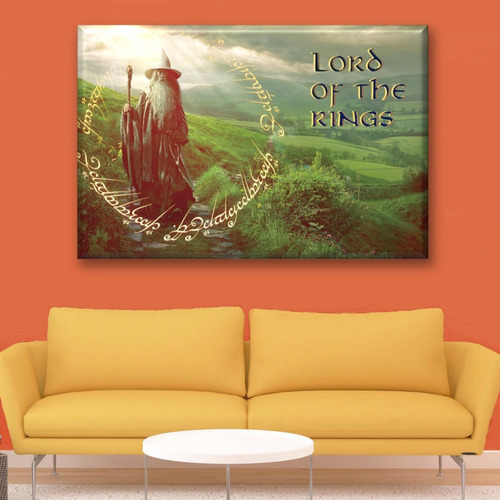 Cuadro Canva Decorativo Lord Of The Rings 90x60 Cm