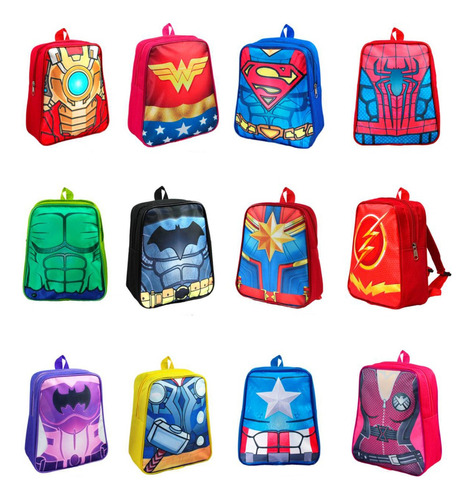 Mochilas Para Dulces De Superheroes 5 Pz