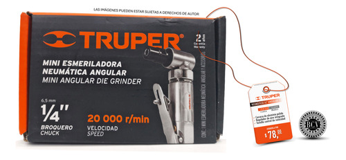 Mototool Rectificador Neumático Angular Truper 16886 Tpn8752