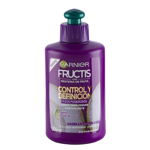 Crema Para Peinar Fructis Definición Rizos Poderosos X300 Ml