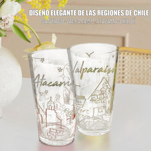 Set 4 Vasos De Vidrio Vasos Vidrio Jugo Juego De Vasos Chile Arcashopping Vasos Shoperos Vasos Postres Vasos Cerveceros Vasos Con Diseño Vasos Chilenos