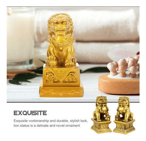 Estatua De Perros Fu Foo, 2 Unidades, Accesorios De Oficina,