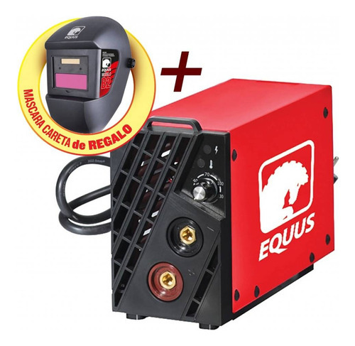 Soldadora Inverter 120 Amp + Careta De Equus - Smf Color Roja Y Negra