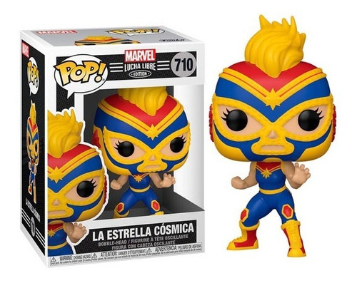 Funko Pop La Estrella Cosmica #710lucha Libre Captain Marvel