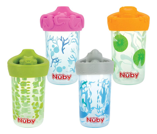 Nuby No Spill 3d Character Sippy Cup Con Tapa De Silicona So