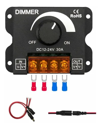 Tira De Luz Led Dimmer Dimmer Dc 12v 24v 30a Pwm Contro...