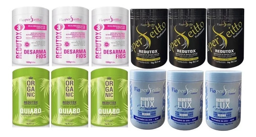 Combo 12 Redutox Selagem Alisa Afros 100% Sortidos