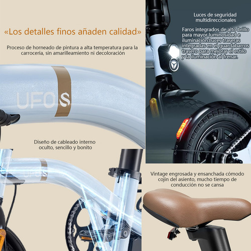Yadea Ufos E-bike Para Desplazamientos Cortos Urbanos36v6 Ah