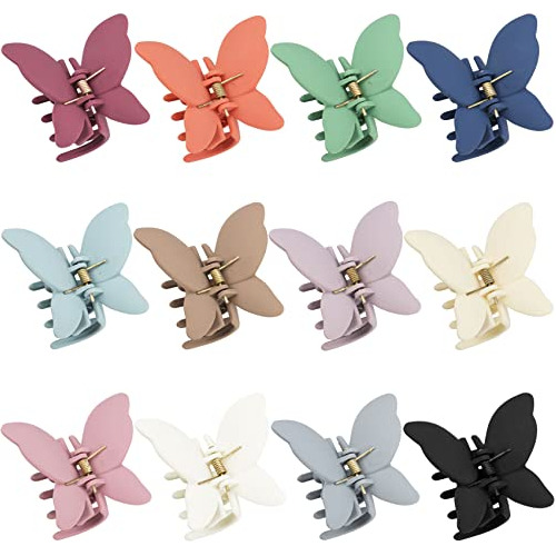 12 Pcs Lindo Mariposa Cerradura Clips De Pelo 2.6 Mc3k3