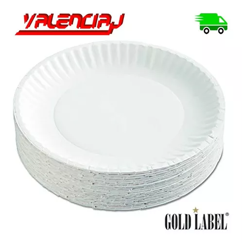 Gold Label Platos de Papel Desechables 300 Unidades / 23 cm / 9 in