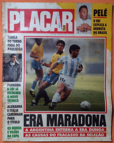 Revista Placar 1045 Junho 1990 Era Maradona