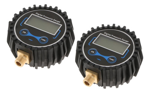 2x Medidor De Pressão De Inflador De Pneu Digital Tela Lcd