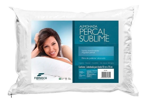 Almohada Percal Sublime Fibrasca 100% Algodón 180 Hilos